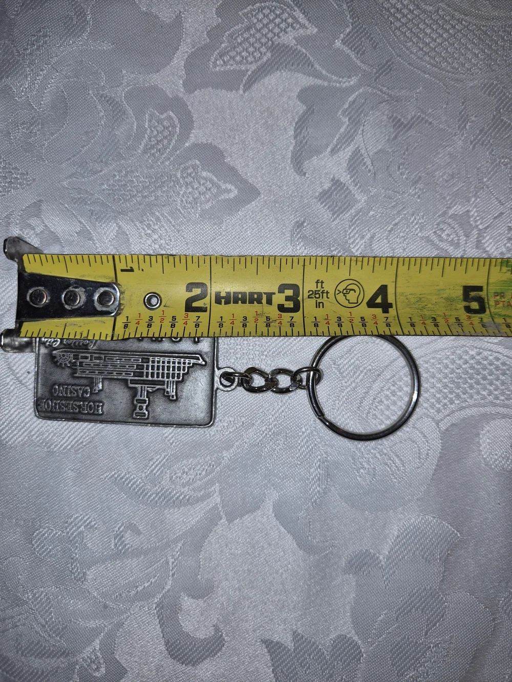 Louisiana Metal Keychain - Silver